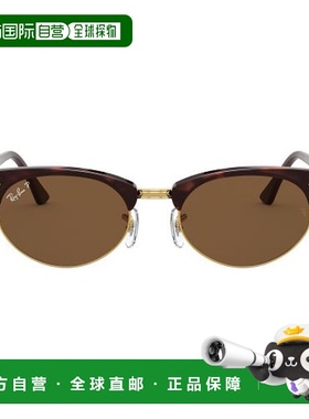 自营欧洲直邮RAY-BAN Clubmaster Oval Legend 金色椭圆形太阳镜
