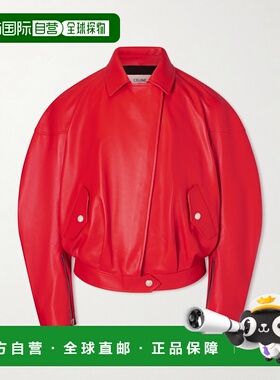 1h可退 香港直邮Celine 思琳 男士 皮革夹克 RV16F2J93 red红色