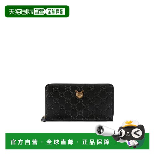 自营1h可退 Gucci 猫头镶嵌拉链钱包 5480580G6FT