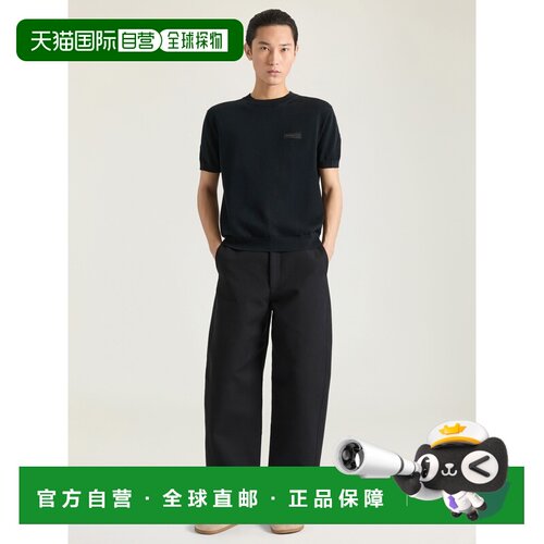 自营欧洲直邮Givenchy纪梵希 Couture Seam男士黑色棉质罗纹细节T