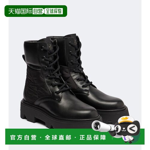 香港直邮Moncler 盟可睐 女士 Aurea 皮质短靴 black黑色 舒适时
