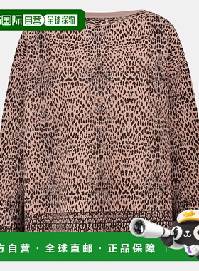 香港直邮Alaia 女士 豹纹提花毛衣 003774 brown棕色 舒适时尚