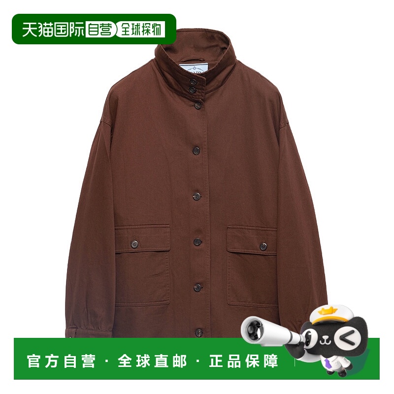香港直邮Prada 复古华达呢棉质衬衫夹克 P801117LLSOOO