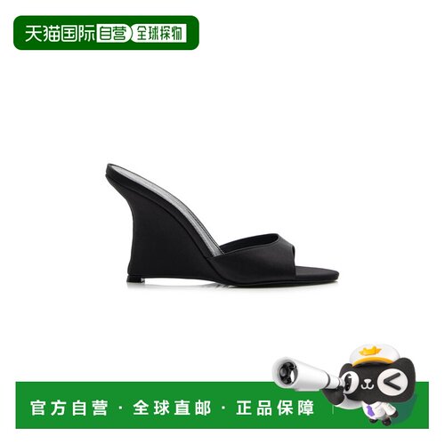 美国直邮Staud 女士 Brigette 绸缎凉拖 black黑【付后1h可退】