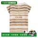 香港直邮CELINE Women金色 迷你连衣裙 24SS 条纹BAJA