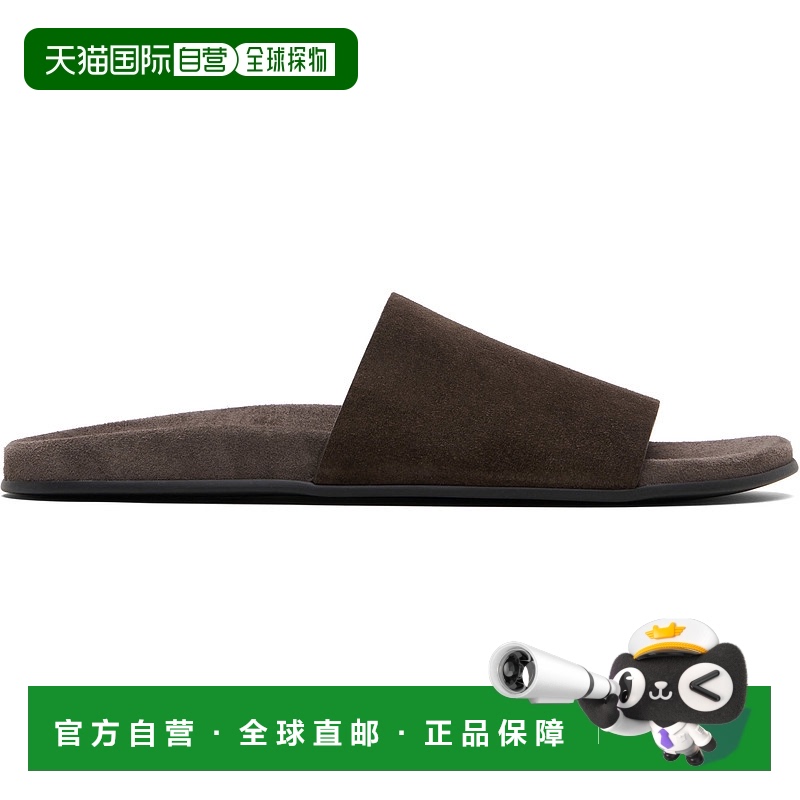 香港直邮The Row 男士 棕色 Hugh 拖鞋 F2109L302
