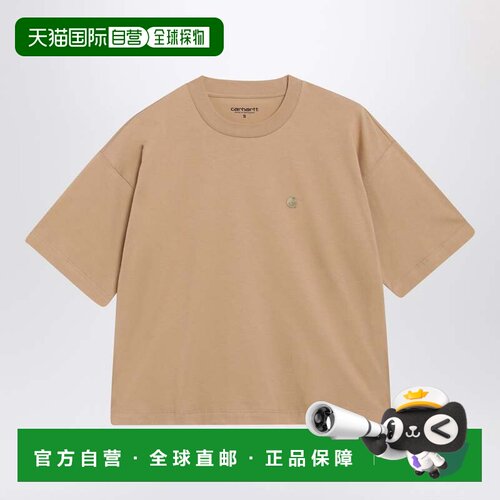 香港直邮CARHARTT WIP 女士 Chester 黑色短款有机棉T恤 I030656C