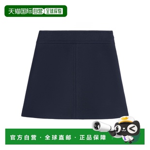 Women 双层羊毛针织梯形迷你半身裙 香港直邮CELINE 24FW