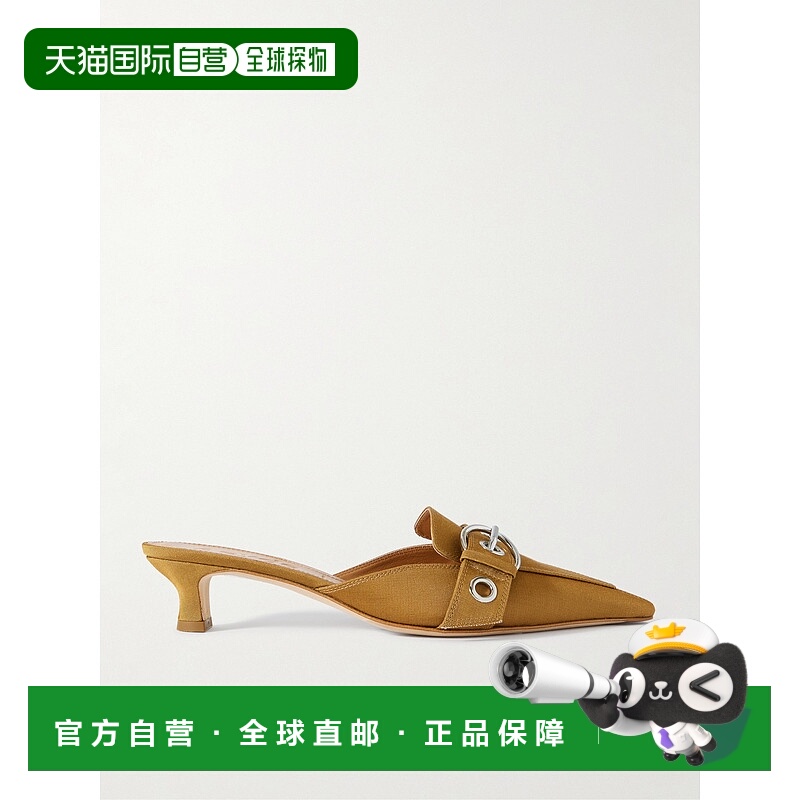 香港直邮1h可退 aeyde 女士 Danielle 搭扣罗缎凉拖 A11PUGRGP35K