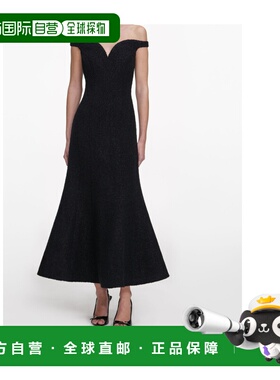 1h可退 香港直邮Self-Portrait 粗花呢中长连衣裙 RS26075M