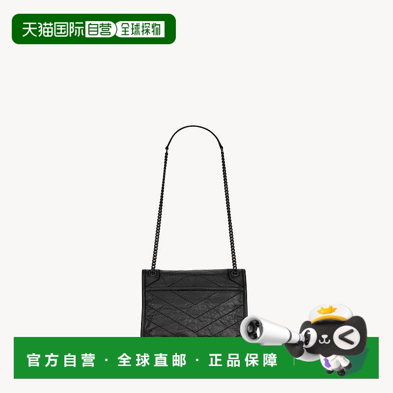 自营欧洲直邮YSL圣罗兰 NIKI系列女士黑色牛皮革单肩包新款