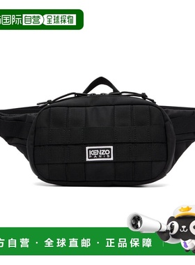 1h可退 香港直邮kenzo 高田贤三 男士 黑色 Paris 腰包 FG55SA207