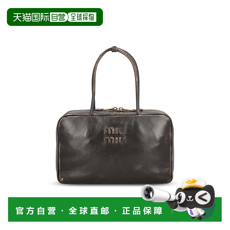 香港直邮Miu Miu 缪缪 女士 Beau 皮革手提包 5BB117AF6P