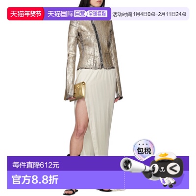 香港直邮Rick Owens 松紧腰身半身裙 RP01E7333SCH包臀裙长裙