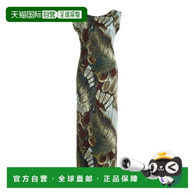 香港直邮Staud 女士 Veronica 针织长款连衣裙 green绿色 舒适时