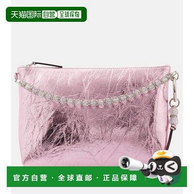 香港直邮Jimmy Choo 周仰杰 女士 Callie 小号金属感皮革手包