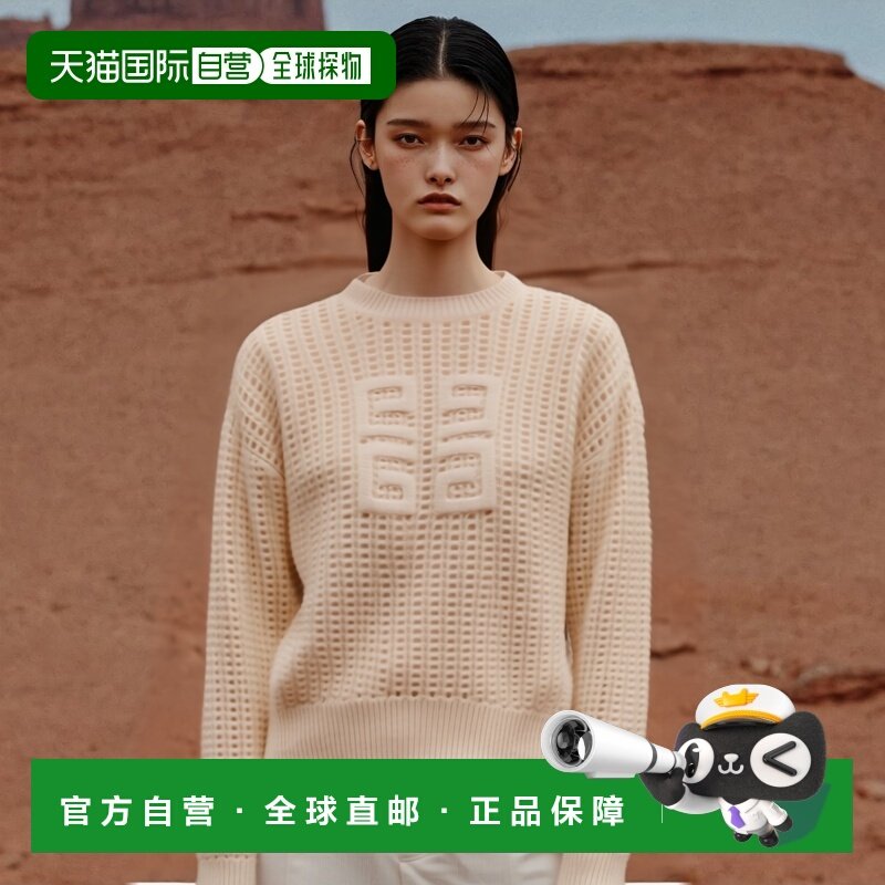 欧洲直邮GIVENCHY 女士针织毛衣BW90RF4ZN0100羊毛纪梵希羊绒圆领