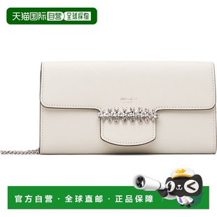 1h可退 香港直邮Jimmy Choo 周仰杰 女士 白色 Bing Wallet Chain