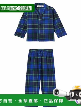 1h可退 香港直邮Molo 男童 Lex 格子棉质睡衣童装 blue蓝色 舒适