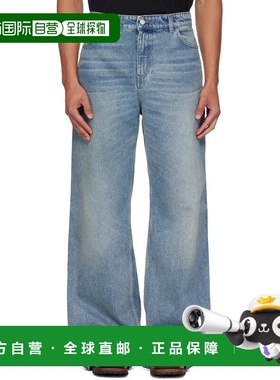 1h可退 香港直邮Courreges 男士 蓝色 Hammer Baggy 牛仔裤 VESDP