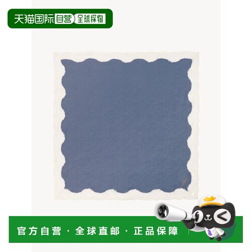 香港直邮CHLOÉ 男士围巾 CH26ATC04SLA073 AW2026 蓝色 55X55CM B
