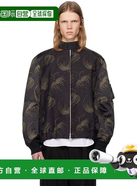 香港直邮Sacai 男士 黑色 Dot Flower Print 飞行员夹克 2503661M