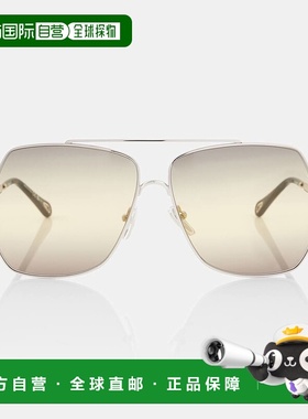 1h可退 香港直邮Chloe 蔻依 女士 Aly 方框太阳眼镜 grey灰色 舒