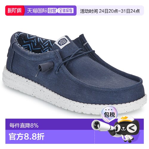 欧洲直邮HEY DUDE  男鞋 春夏 一脚蹬板鞋 Wally Canvas
