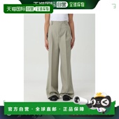 香港直邮Ami Paris 女士 1h可退 腰带环羊毛休闲裤 FTR418WV0037