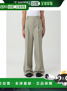 1h可退 香港直邮Ami Paris 女士 腰带环羊毛休闲裤 FTR418WV0037