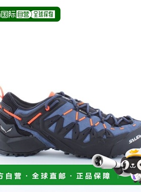 自营欧洲直邮SALEWA WILDFIRE男士靛蓝色皮革低帮徒步鞋