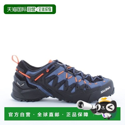 自营欧洲直邮SALEWA WILDFIRE男士靛蓝色皮革低帮徒步鞋