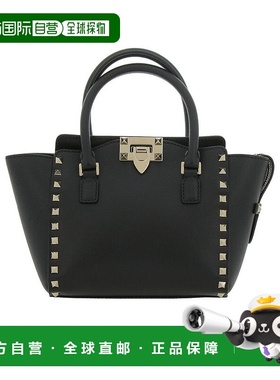 香港直邮Valentino 黑色ROCKSTUD 迷你斜挎包手袋 QW2B0856BOL