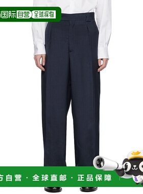 1h可退 香港直邮Giorgio Armani 条纹腰带环休闲裤 4SGPP13WT050P