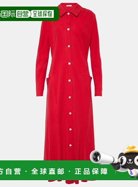 1h可退 香港直邮The Row 女士 Myra 真丝衬衫式连衣裙 red红色 舒