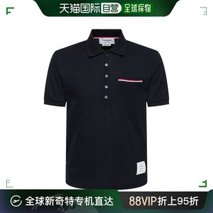 汤姆 香港直邮Thom Browne 男士 丝光棉珠地网眼布POLO衫 布朗