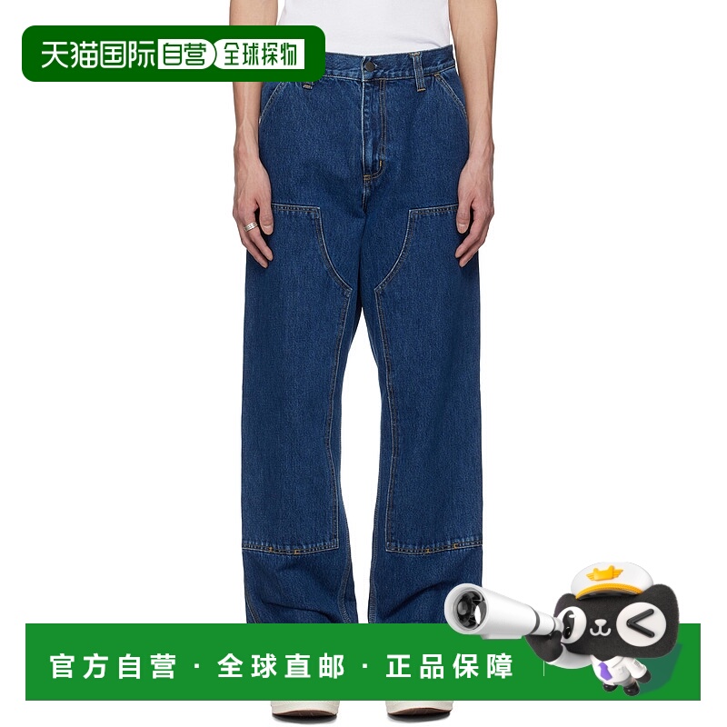 香港直邮CARHARTT WIP 男士 蓝色 Double Knee 牛仔裤 I032699