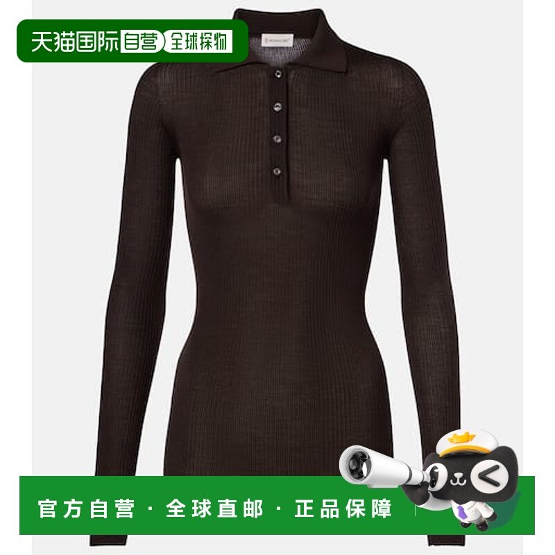 1h可退 香港直邮Moncler 盟可睐 女士 罗纹针织羊毛Polo衫,男装,Polo衫,淘宝优惠券,粉丝福利购,淘宝优惠卷