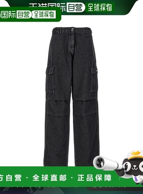 香港直邮Coperni 女士 'Denim Cargo' 阔腿牛仔裤 COPP40852WABK