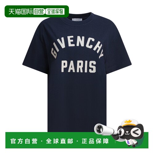 1h可退 香港直邮GIVENCHY 女士T恤 BW70FM3YRS411BLUE AW2025 蓝