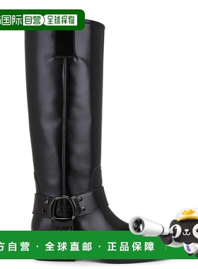 香港直邮Valentino 华伦天奴 女士 铆钉骑士靴子 5W0S0KV3NIB