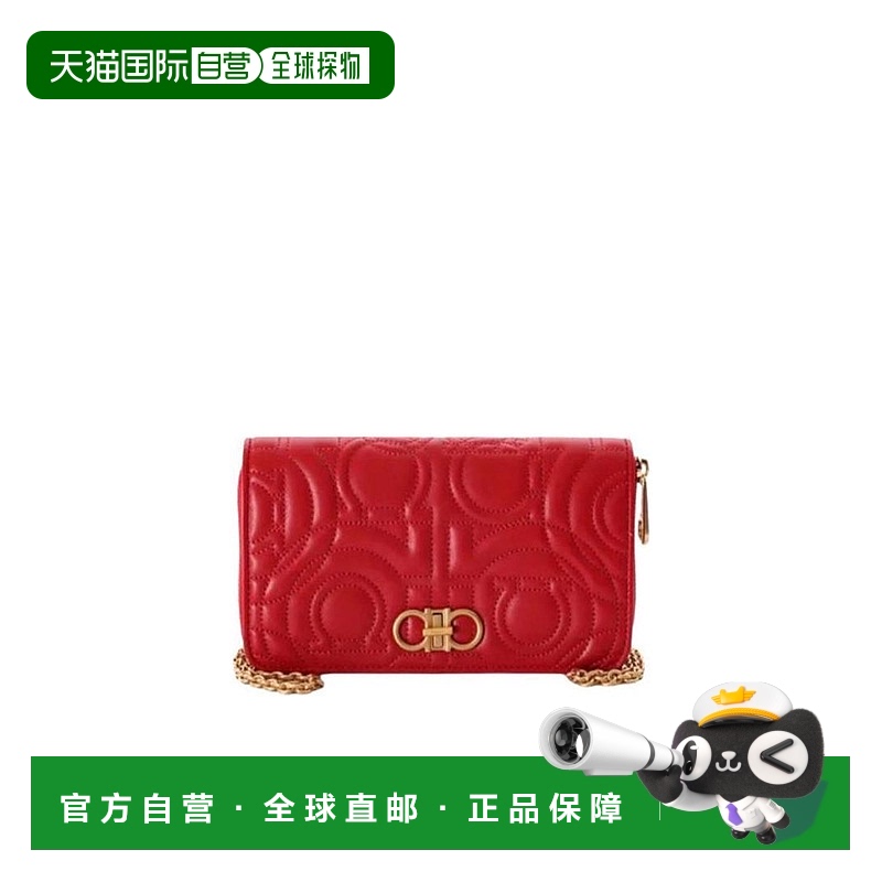 香港直邮Salvatore Ferragamo LOGO压花链条钱包 069545622-D332