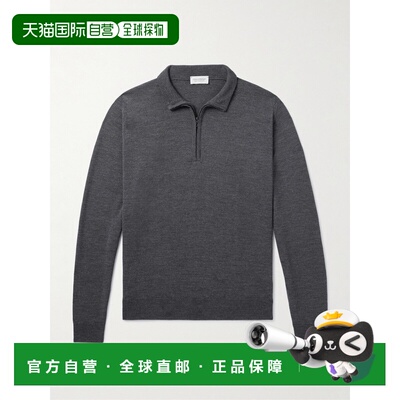 1h可退 香港直邮John Smedley 男士 Tapton 修身美利奴羊毛半拉链