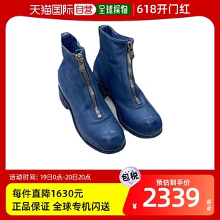 香港直邮Guidi PL1SHFGBLUE PL1拉链靴子