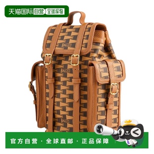 香港直邮Bally 巴利 女士 背包 brown棕色 舒适时尚双肩包