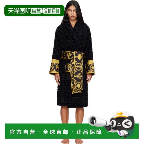香港直邮versace 范思哲 女士 黑色 I ♡ Baroque 浴袍 ZACJ00008Z