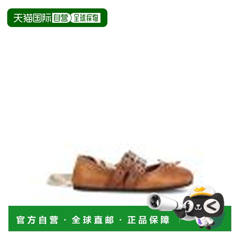 1h可退 香港直邮Miu Miu 缪缪 女士 CANDY BUCKLES 金色芭蕾平底