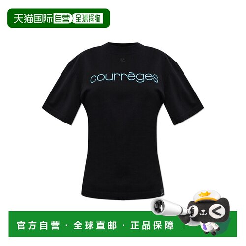 1h可退 香港直邮COURREGES 女士T恤 226JTS168JS02330BLACK SS202
