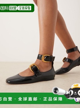 香港直邮ASOS 女士 Lorna 设计大搭扣玛丽珍芭蕾舞鞋(黑色)