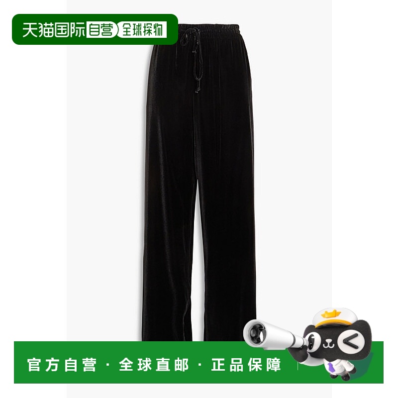 1h可退 香港直邮Valentino 华伦天奴 女士 天鹅绒阔腿裤 B3RB00T2